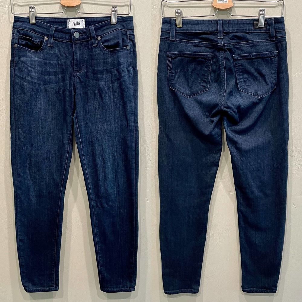 Paige Verdugo Ankle Jeans Dark Blue - Size: 28